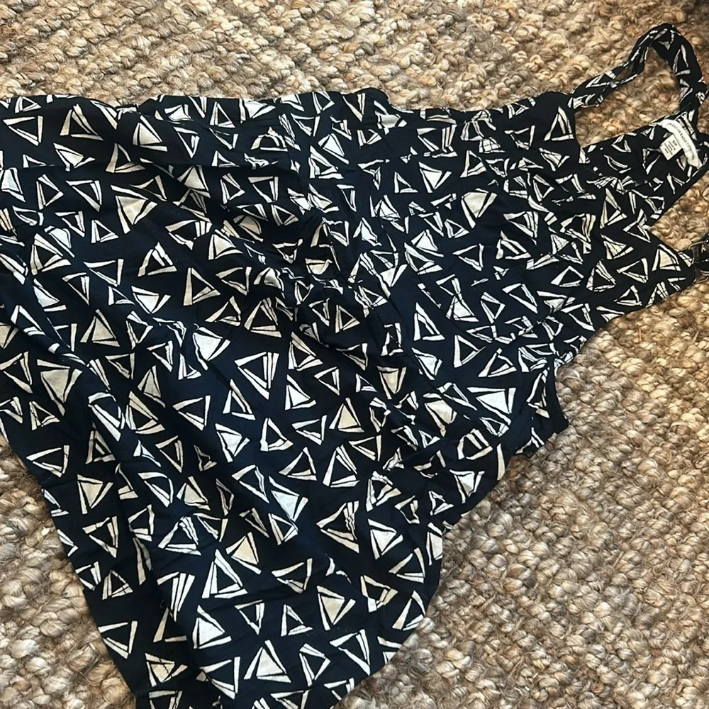 American Eagle Printed Overalls Mini Dress Size Small - Picture 2 of 8